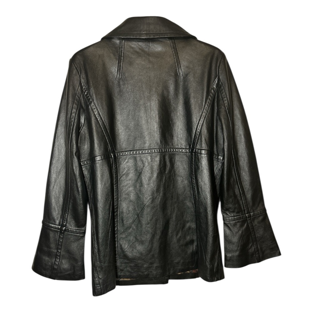 EXCELLED COLLECTION Black Authentic Leather Women Jacket Size Medium - Picture 2 of 9